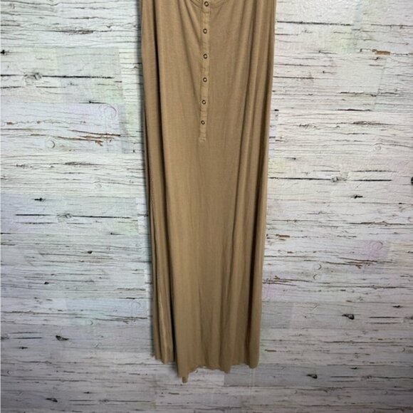 Splendid Scoop Neck Midi dress size large Coastal Tank Style button down cream - Picture 2 of 7